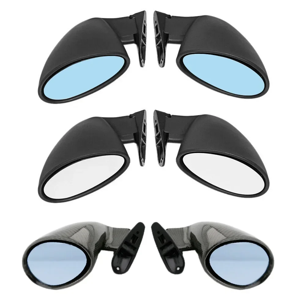A Pair Racing California Universal Retro Door Wing Side Mirror Universal Fit Vintage Matte Black Mirror Motorcycles Parts Carbon