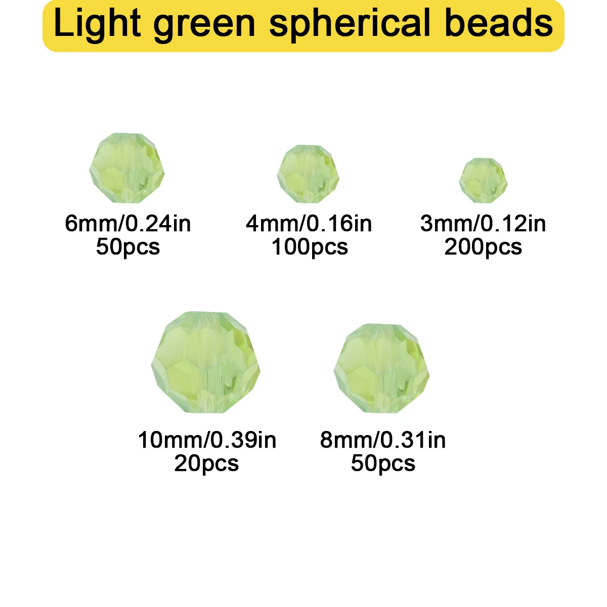 Light Green AB Austrian Crystal Glass Faceted Round Loose Beads 3/4/6/8/10MM For Jewelry Making DIY Bracelets Necklaces Earrings