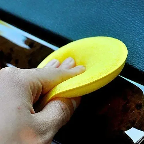 10-60PCS Car Waxing Polish Wax Foam Sponge Applicator Pads 10CM Yellow Cleaning Sponge Clean Washer Washing Tool Car Cleaning