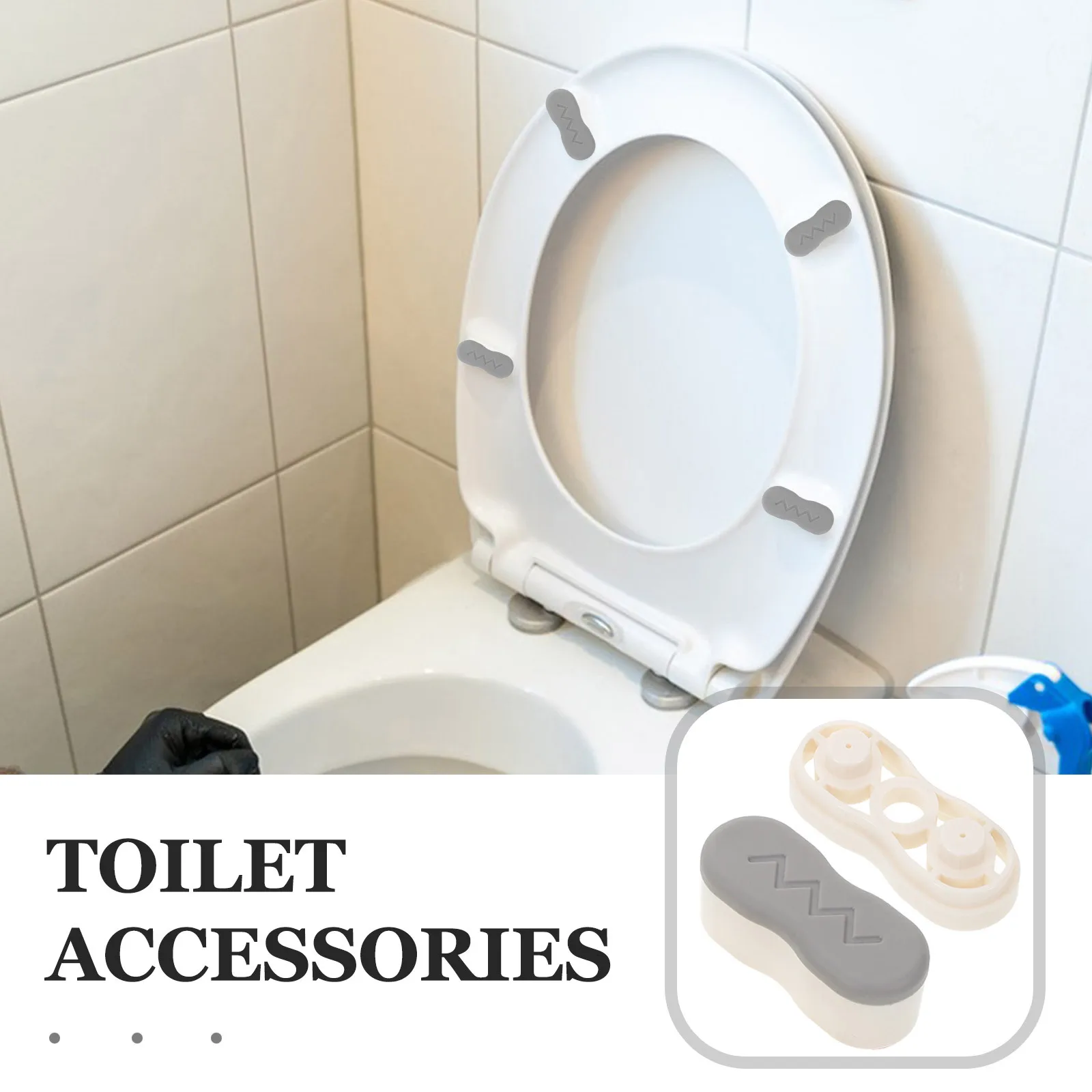 

Seat Bumper Pads Mute Cushioning Silent Closure Durable Non-Skid Household Toilet Lid Gaskets Bidet Attachment Universal