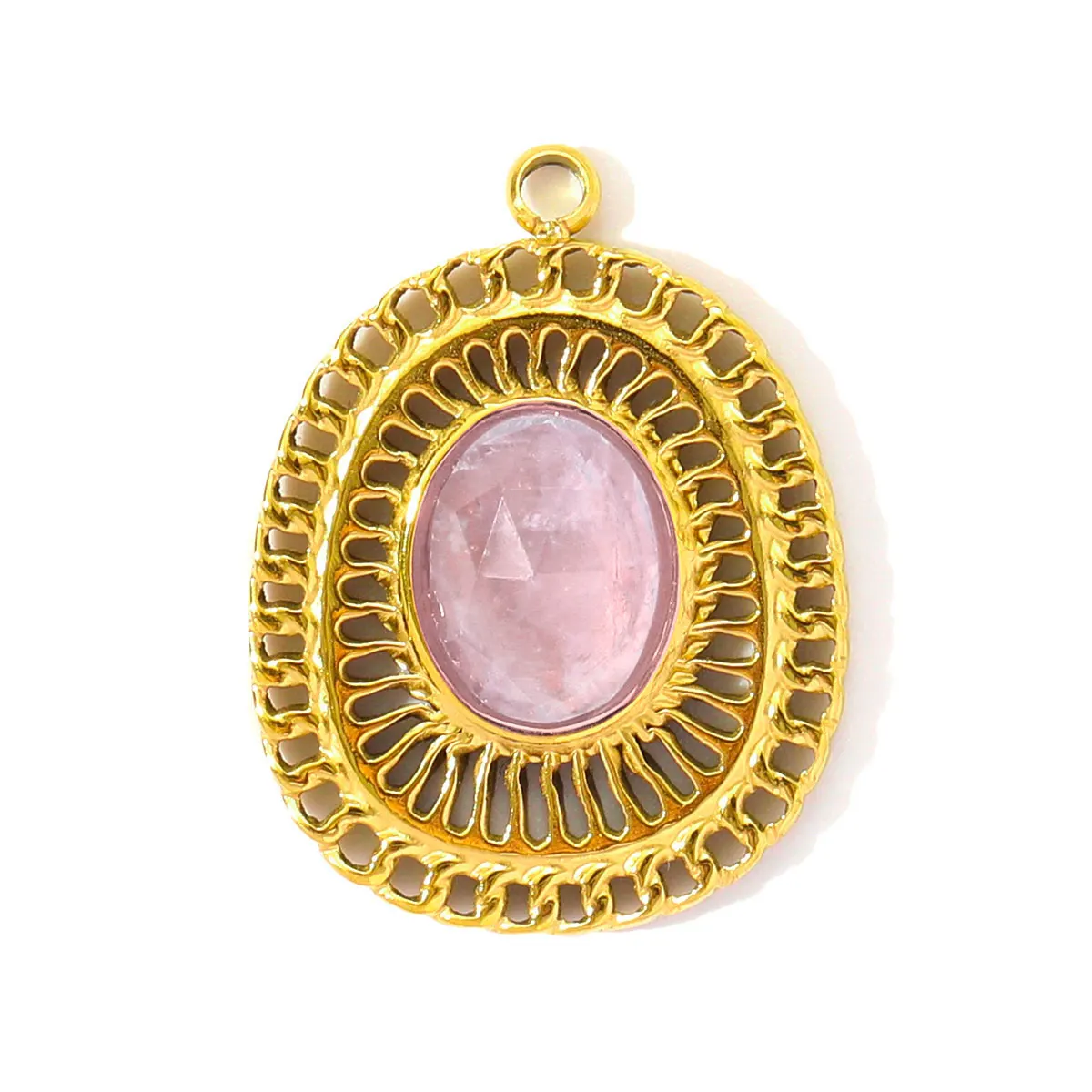 

3Pcs/Lot Stainless Steel Geometrical Charms Natural Stone Pendants For DIY Making Necklace Earrings Jewelry Accessory Wholesale