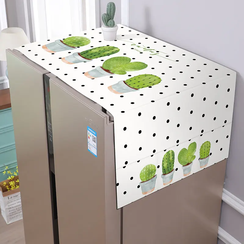 VIKAMA Minimalist Scandinavian Style Dust Cover for Single Double Door Fridge & Drum Washer
