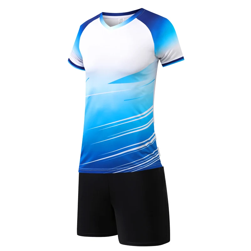 

Men Running Tracksuit Outdoor Fitness Breathable Quick Drying Sports Sets Badminton Football Jerseys Shorts Marathon Suits