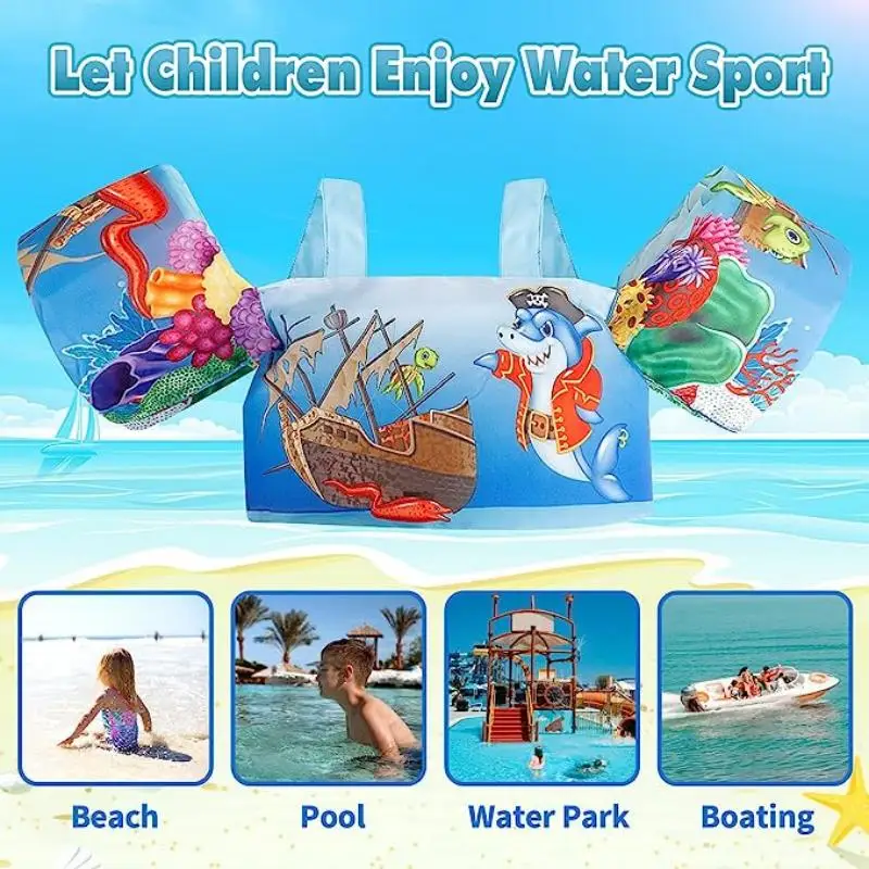 NEW Baby Float Arm Sleeve Swimsuit Foam Safety Adjustable Life Jacket Swimming Training Floating Pool Float Swimming Ring