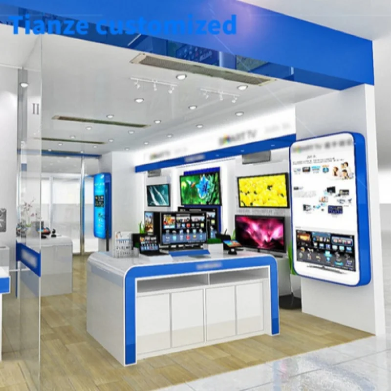 （customized）One-Step Modern Mobile Phone Retail Store Decoration Display Solution Study