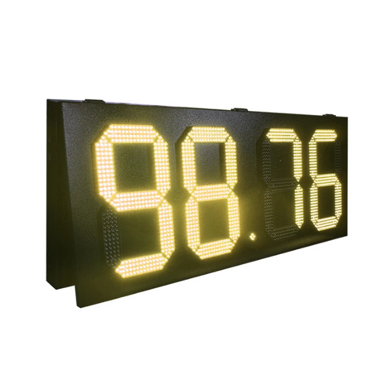 Custom Made ''Inch Led Benzinestationteken Pcb Led Olie Prijs Scherm Rood/Groen/Geel/Wit/Kleur