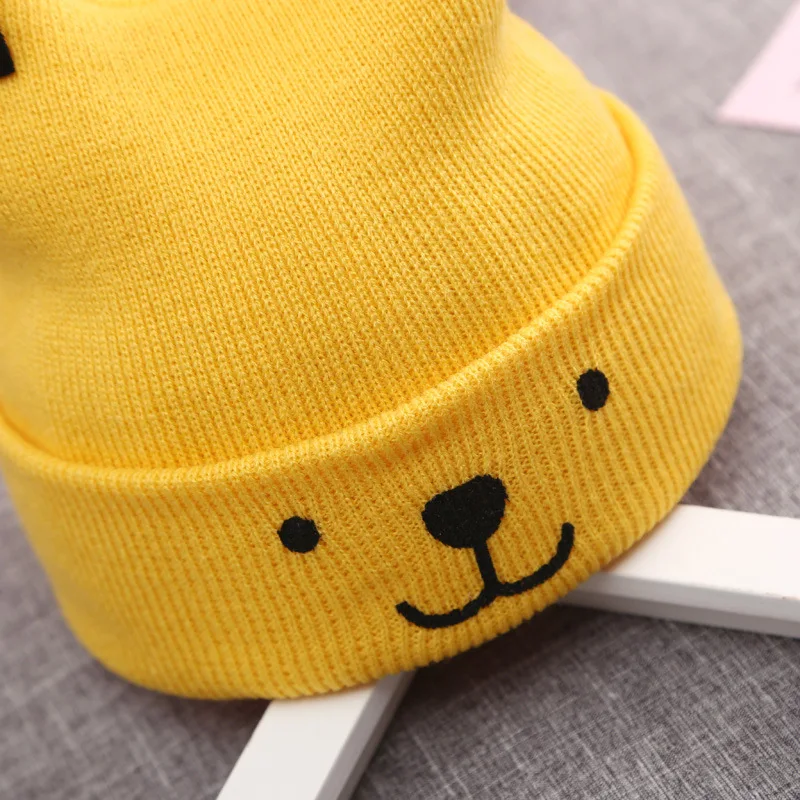 Cartoon Newborn Hats Toddler Kids Baby Girl Boy Cat Cap Winter Warm Cute Beanie Hat 3D Ears Caps Christmas Gift