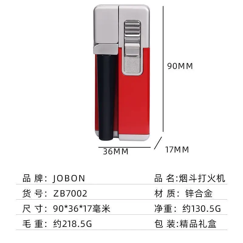 JOBON جديد أنبوب قابل للطي متكامل قابل للنفخ ولاعة لهب مائلة مادة معدنية هدايا رجالية راقية