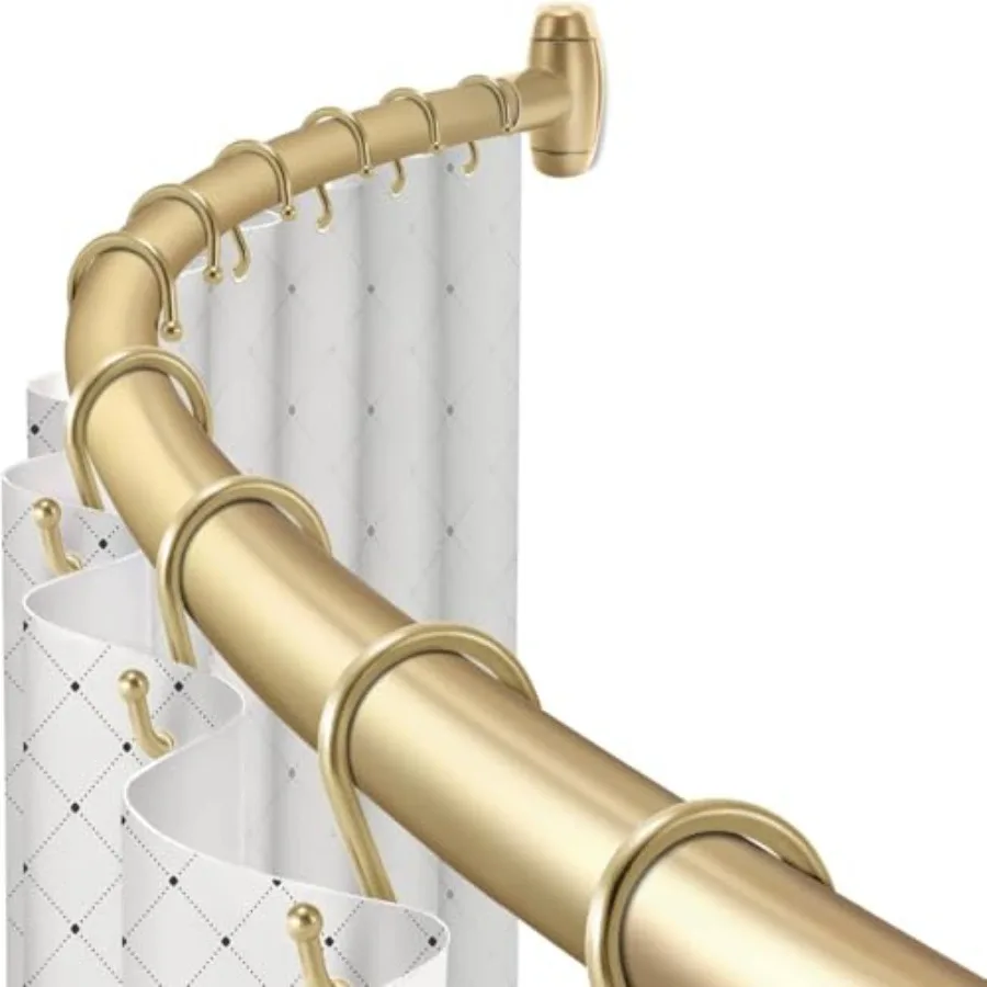 

Curved Shower Curtain Rod Round Shower Curtain Rod 48 to 72 Inch Adjustable Rounded Bowed Stainless Steel Shower Rods for Bathr