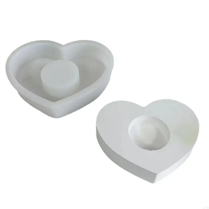 

R7UF Candlestick Silicone Molds Stand Mould Heart Shaped Home Decorations DIY Cup Molds Hand-Making Accessories