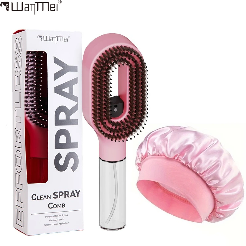 conjunto-2-em-1-escova-pulverizadora-e-touca-de-cetim-escova-modeladora-e-aplicadora-hidratante-com-touca-para-cabelos-cacheados-uso-profissional-e-domestico