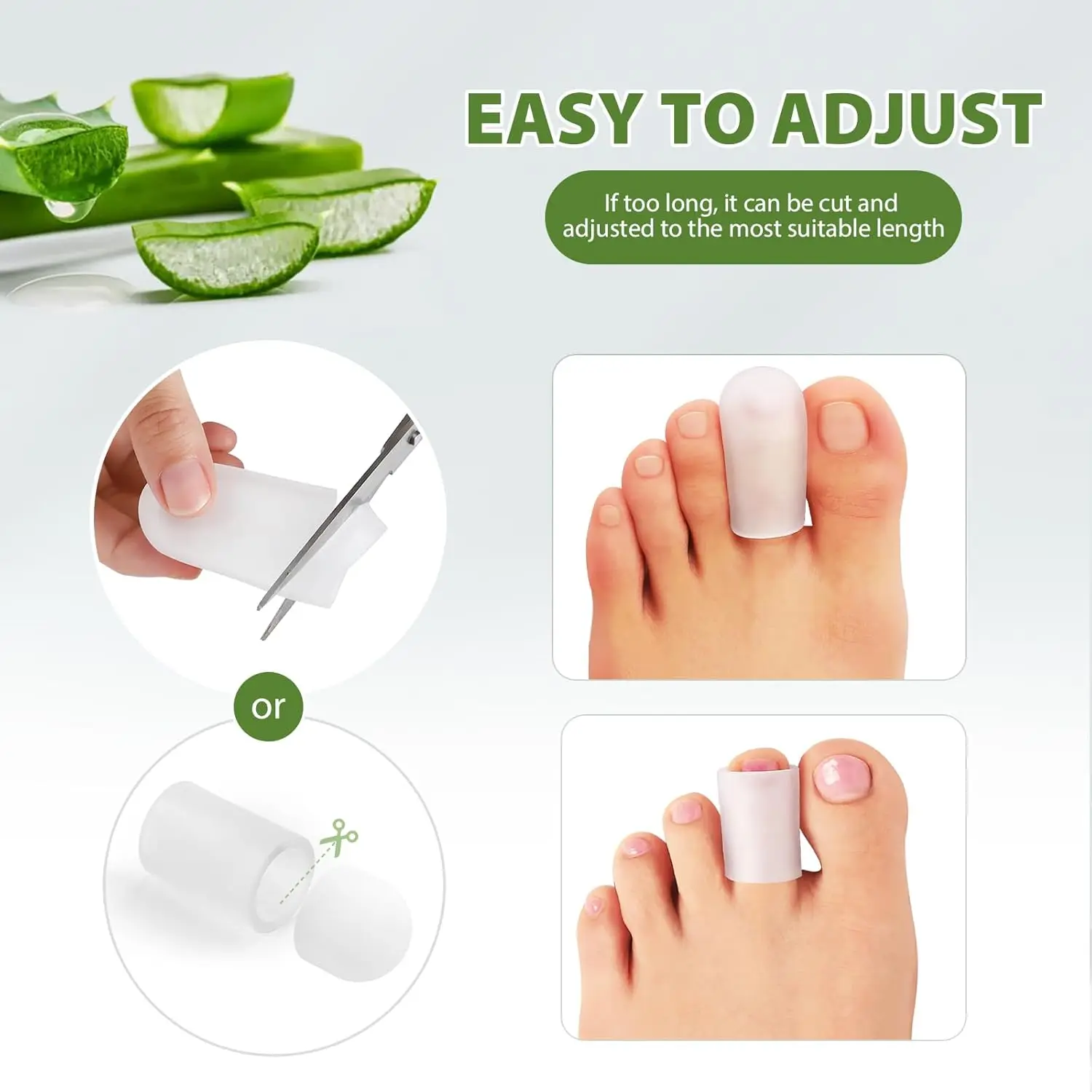 

2/4Pcs Silicone Gel Toe Protector Thumb Care Soft Breathable Foot Corns Blisters Anti Friction Toe Cap Cover Finger Protection