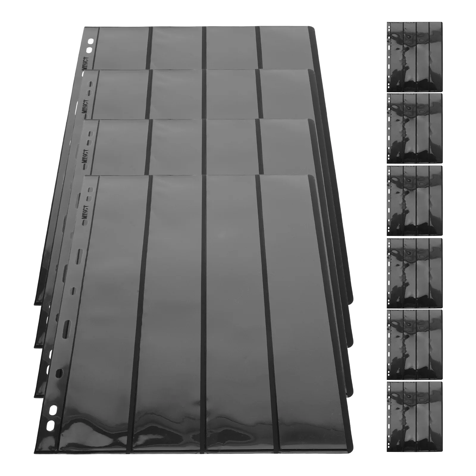 10 أوراق أوراق فضفاضة شفافة من مادة PVC مزدوجة الجوانب لتخزين ألبوم الطوابع #3