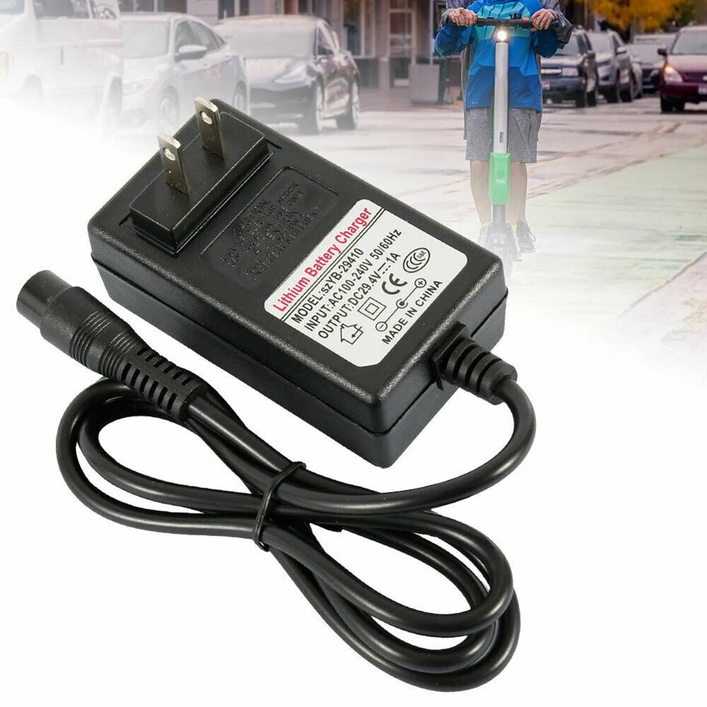 

charger 29.4V 1A Lithium Battery Charger Adapter ABS Material For Self Balancing Scooter Wheel EU/US/UK 9MM EU/US/UK 12MM