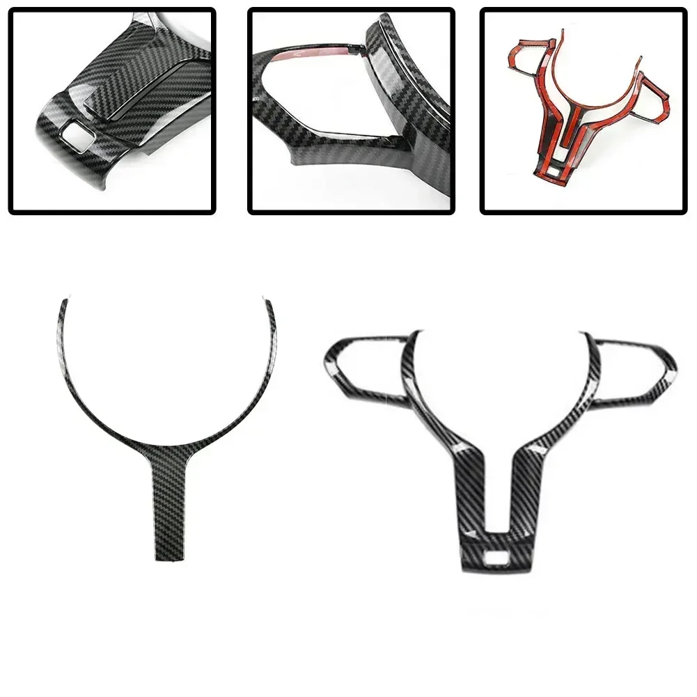 1 قطعة ABS الكربون غطاء عجلة القيادة الكسوة لسيارات BMW F الهيكل F22/F30/F32/F10/F12/F15 اكسسوارات للمركبات #2