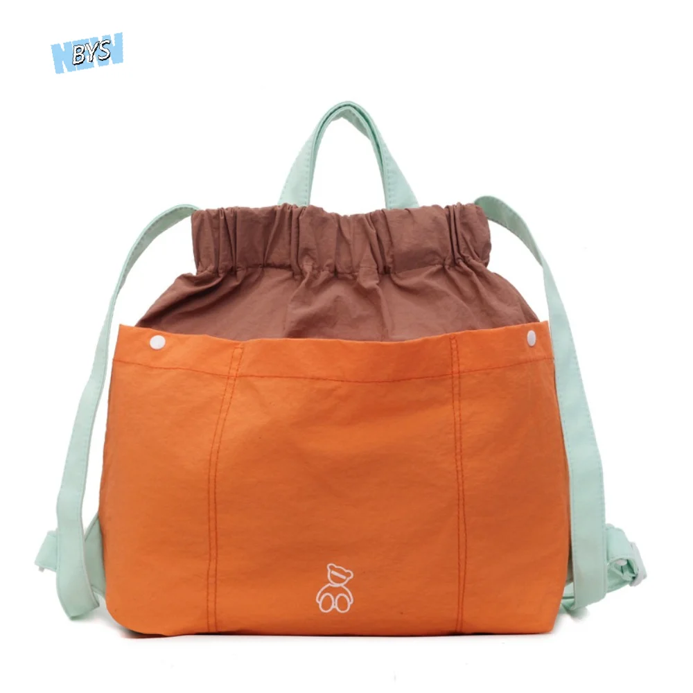 

Нейлоновый рюкзак с несколькими карманами, контрастная сумка через плечо, холщовая сумка через плечо, большая вместительная женская сумка в корейском стиле, женская сумка для девочек