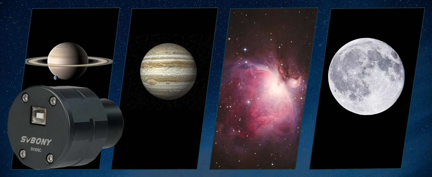 SVBONY SV305C Planetary Camera, IMX662 Color Telescope Camera, 1.25 Inches Astronomy Camera, Suitable for Astrophotography