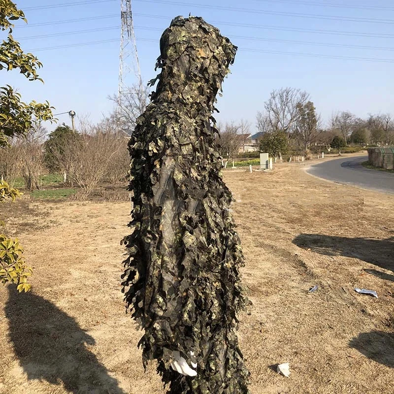 Adult 3D Leaves Maple Leaf Ghillie Suit Jesus Survival CS Mesh
