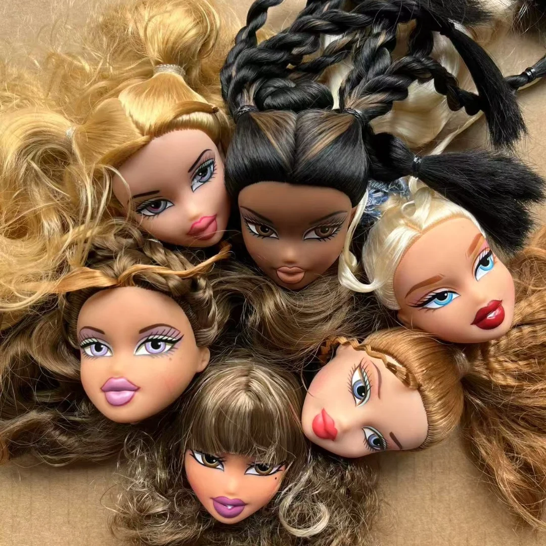 MINISO-Dancing Doll Head Toys Old Classic BRZ Doll Heads Bianco Marrone Pelle Doll Body Collection Figure di bambole