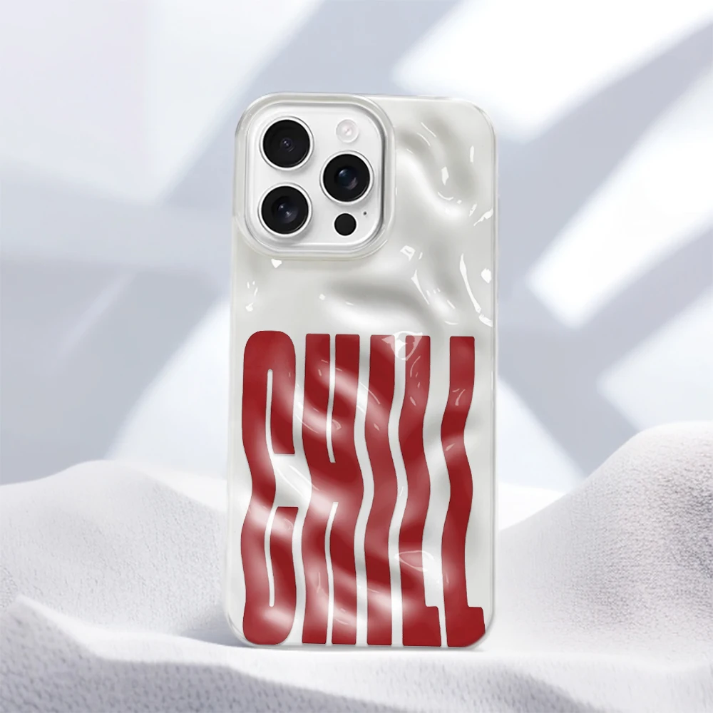 Text Red Phone Case Cute Camera Protection Best Style for Slim Soft iPhone 14 Plus 13 Max 17 11 12 Pro Cool Top 16 Air 15