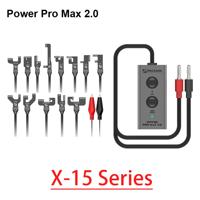 MECHANIC Power Pro Max Power Supply Test Cable Type-C Input with 15 FPC Flex One-button Start Boot Line for IPhone 6-15 Pro Max