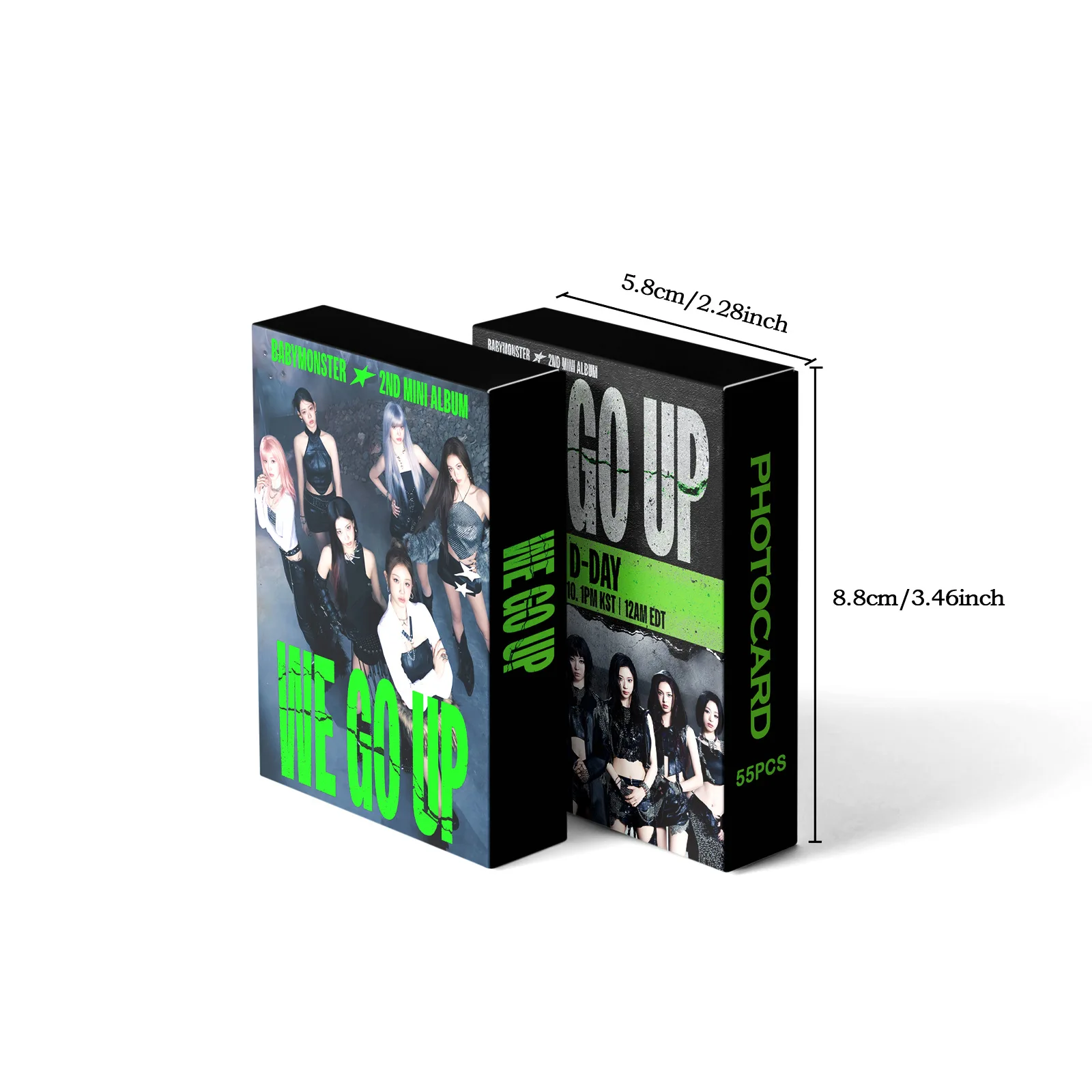 55 قطعة بطاقات لومو BABYMONSTER ألبوم جديد نحن نذهب HD Printd Photocards RUKA AHYEON ASA CHIQUITA PHARITA المشجعين هدية