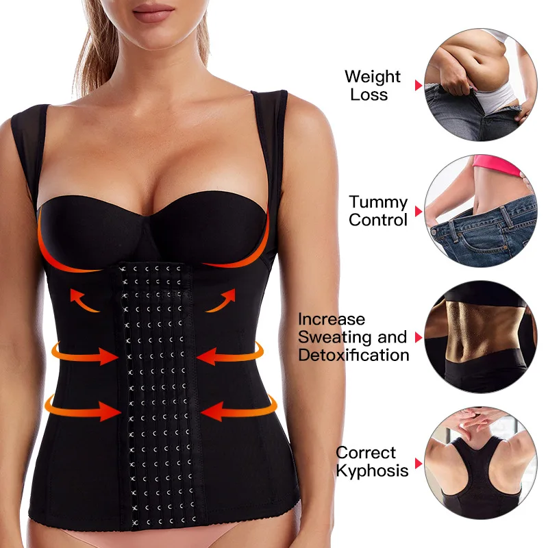 

Women Sexy Body Shaper Waist Corset Upper Support Gather Vest-style Body Shaper Postpartum Abdomen Corset Fajas Colombianas