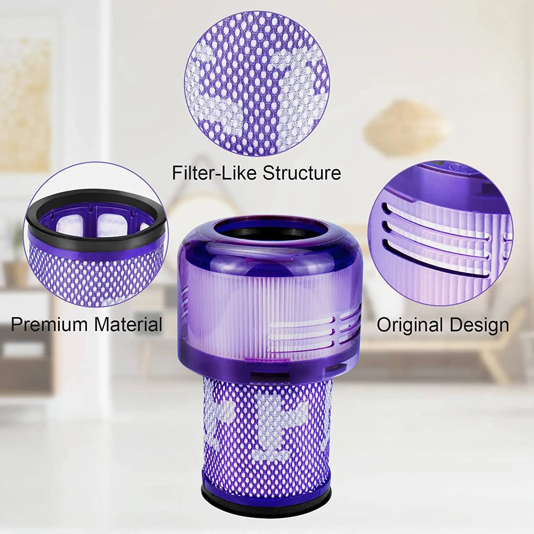 Filtro Hepa de repuesto para Dyson V12, accesorios de aspiradora delgada, pieza de repuesto, 971517