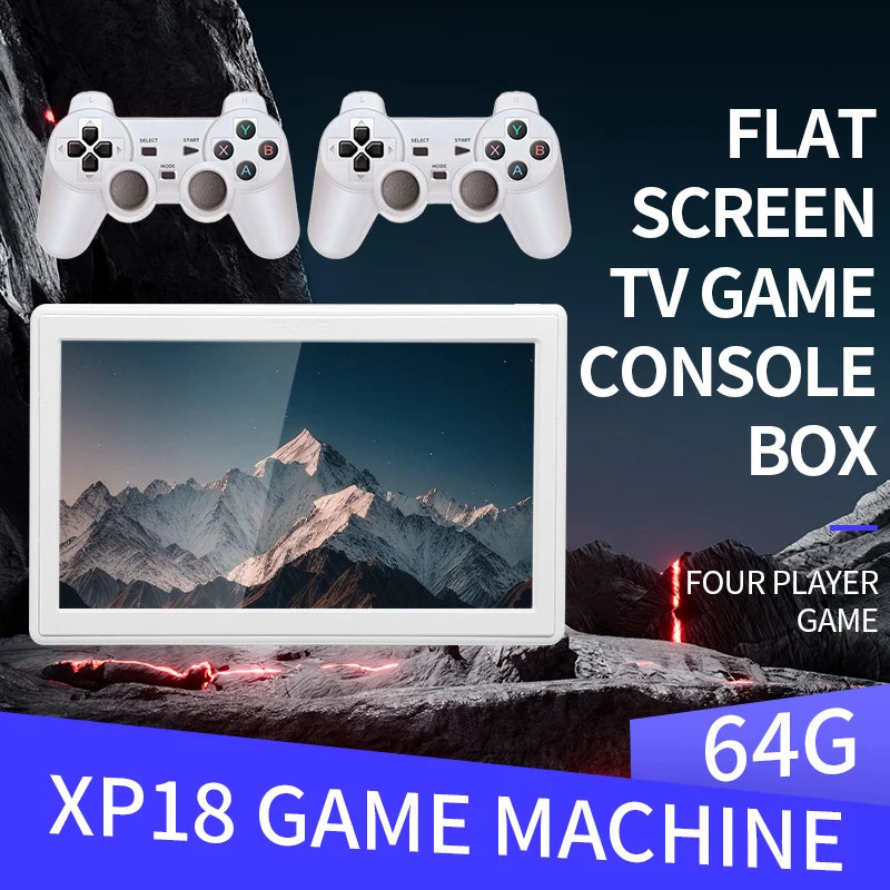 AMPOWN XP18 consola de juegos de TV salida HDMI pantalla de 7 pulgadas batería de 4000mAh consola de vídeo portátil controlador inalámbrico compatible con simulador