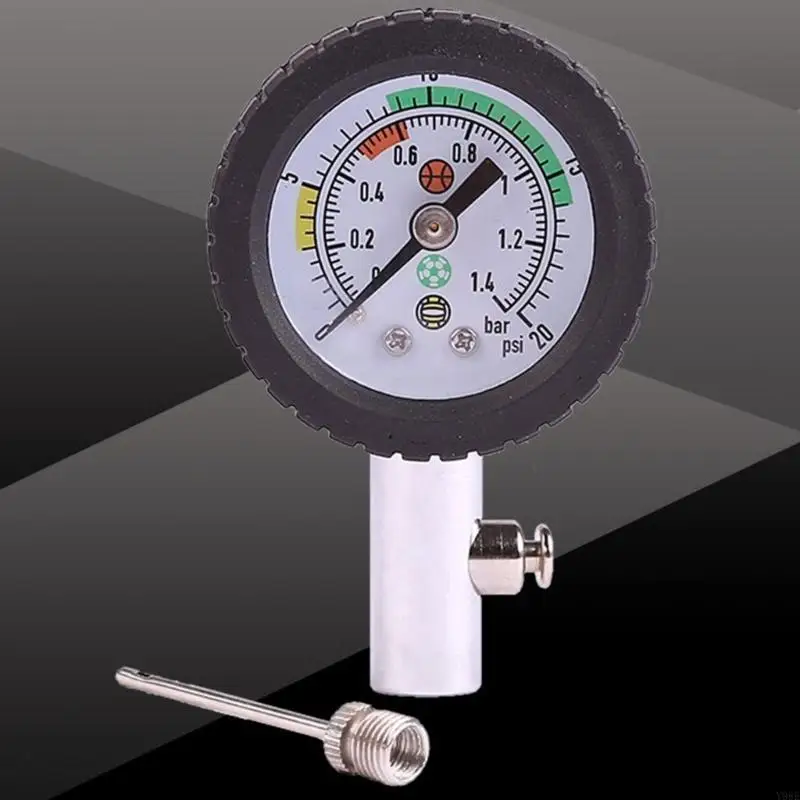 Accurate Ball Pressure Gauge Measurement Tool Portable Utility Air Pressure Gauge Barometer Tool for Basketball Football