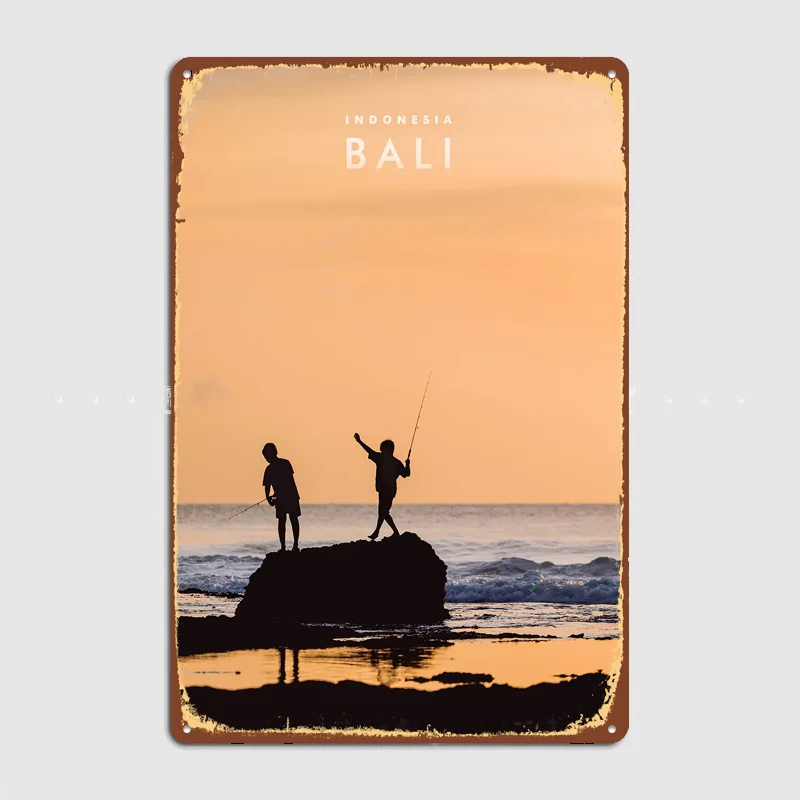 Bali Indonesia Metal Custom Sign Living Room Wall Indoor Decor Room Decoration Bedroom Posters Home Decor