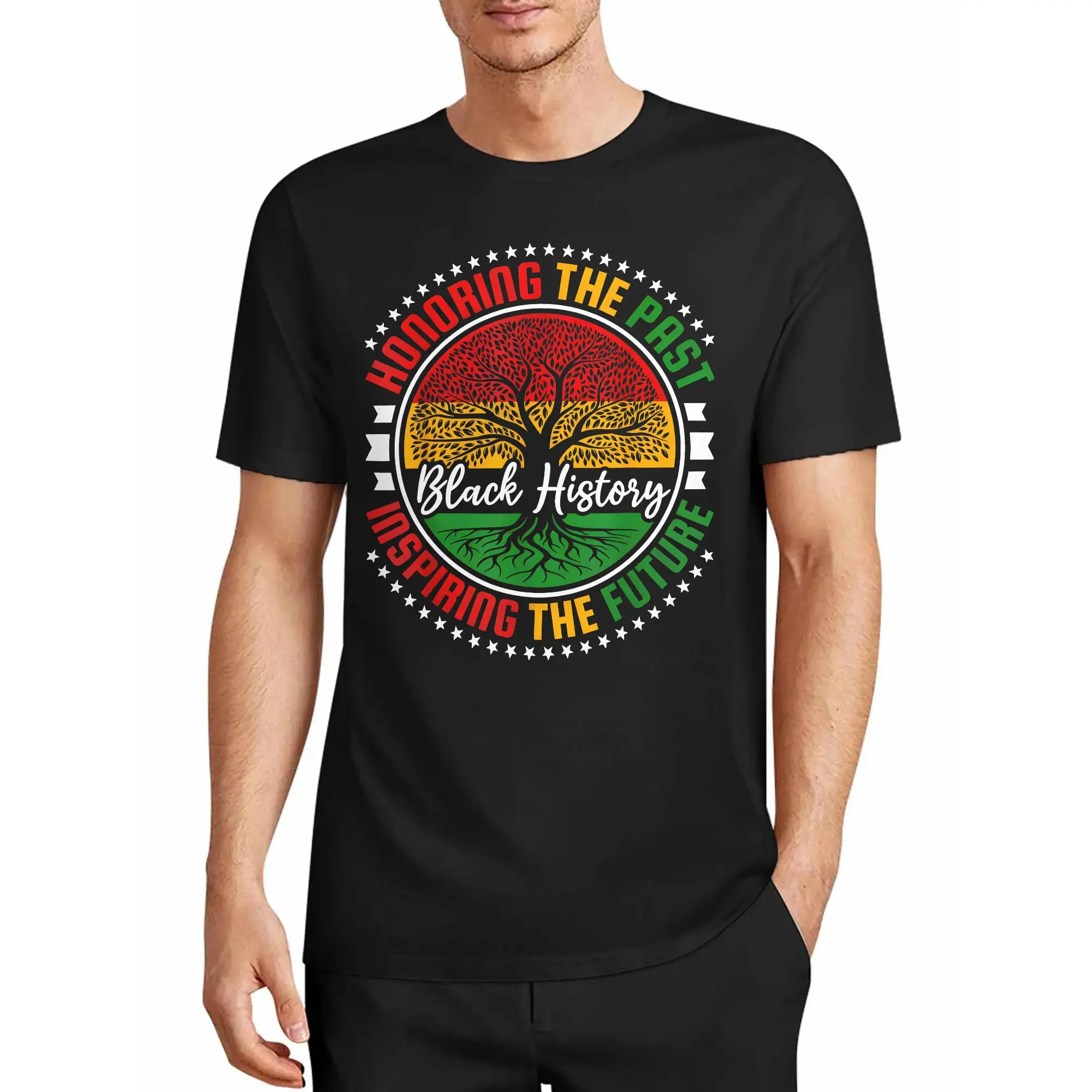 Men's T-Shirt: Celebrating the Past, Inspiring the Future—Casual Style for Black History Month, Comfortable and Form-Fitting