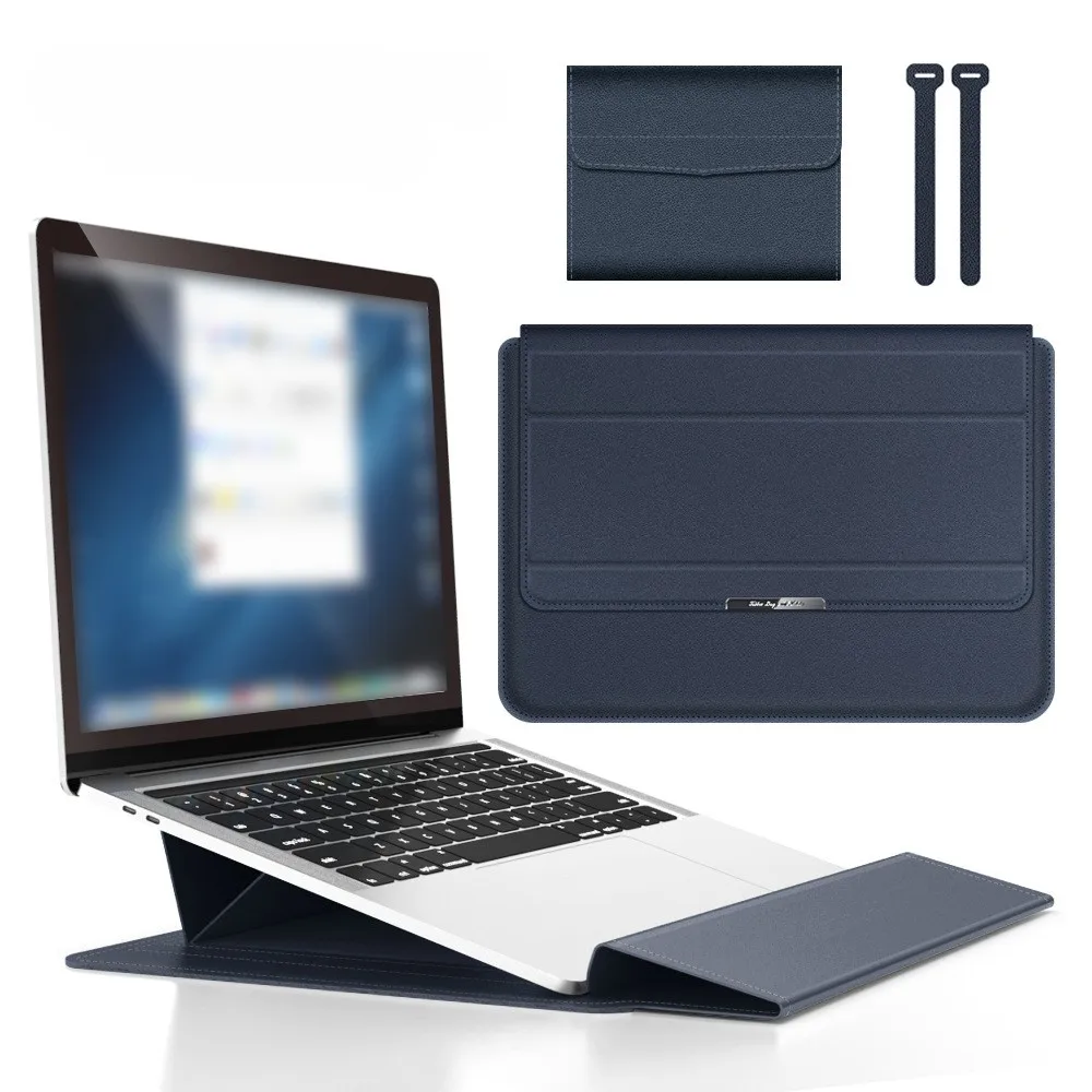 3 In 1 Ergonomic Workstation Set Leather Laptop Sleeve For 13-14 Inch Laptops Case Bag Stand Cover Laptop Parts & Accessories
