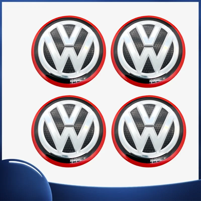 56/60/65/70/75/90/120mm Car Wheel Center Decal Hub Sticker for VOLKSWAGEN Golf 5 6 7 Polo Passat Tiguan CC Bettle Bora Touran