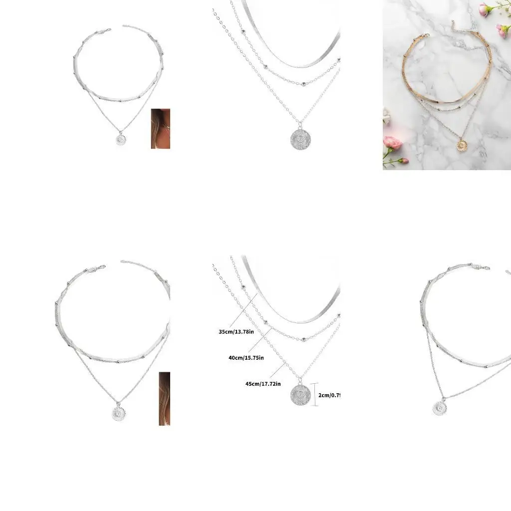 

A52E Pendant Necklace with Alloy Chain Necklace and Dainty Necklace Present for Women