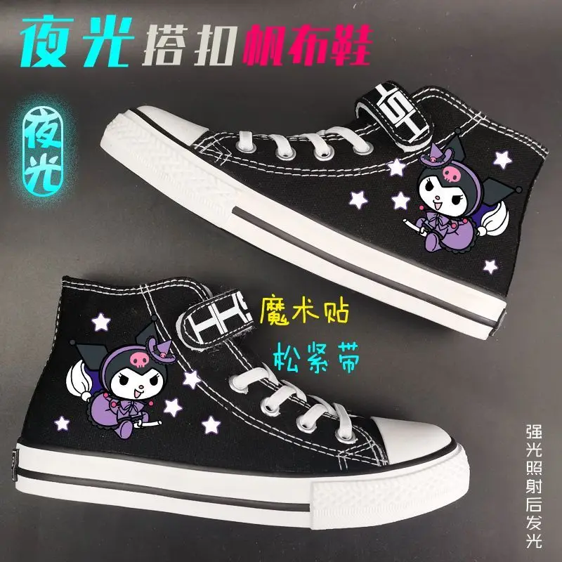 Zapatillas de lona Kawaii Sanrio Ins para niños, Hello Kitty, Cinnamoroll, Anime, dibujos animados, regalo, Primavera