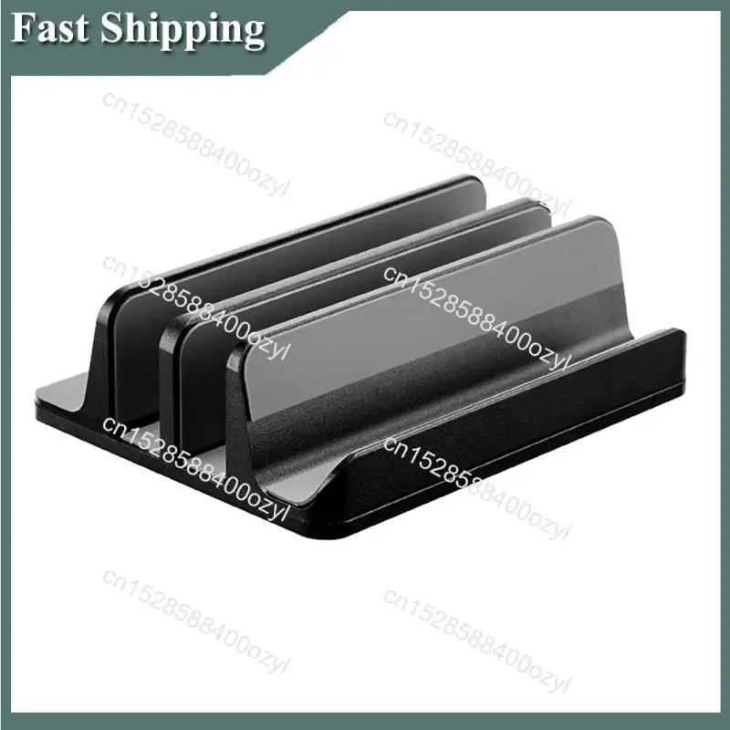 

August Vertical Laptop Stand 3 Slots For Computer, Tablet, Phone - Fits All Laptop Models (Up To 17.3Inch)