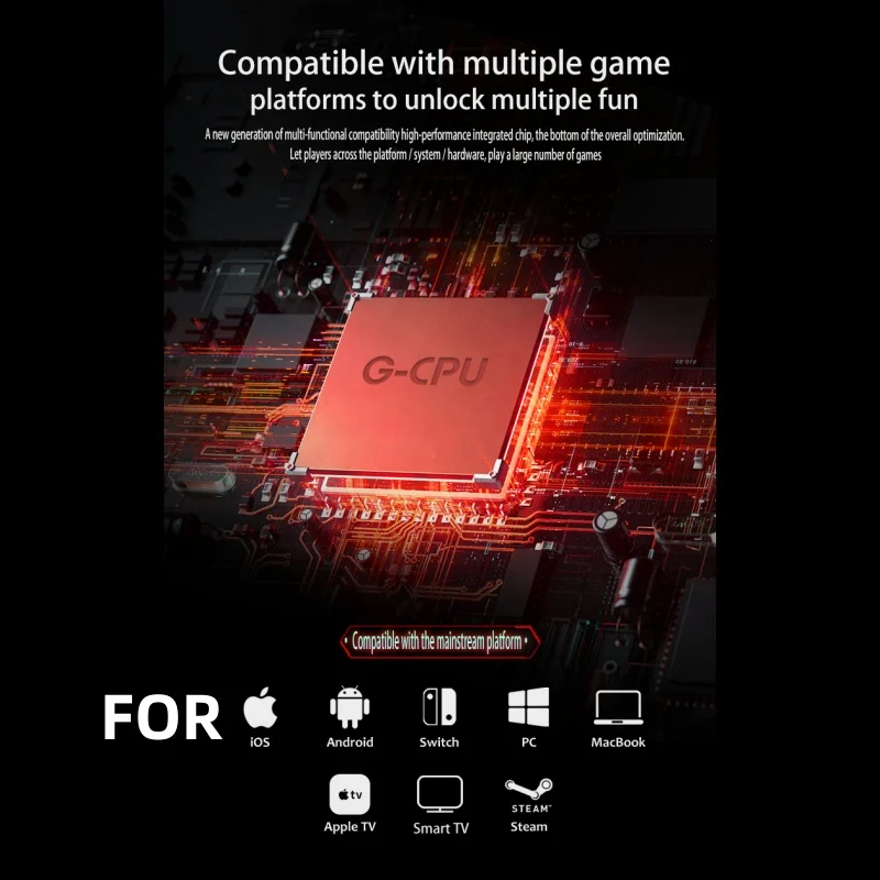 Anwendbar auf Switch, ns, Steam, PC,TV, Android, iOS Wireless Controller mit RGB-Licht Vibration Wake Up Continuous Programming Gam