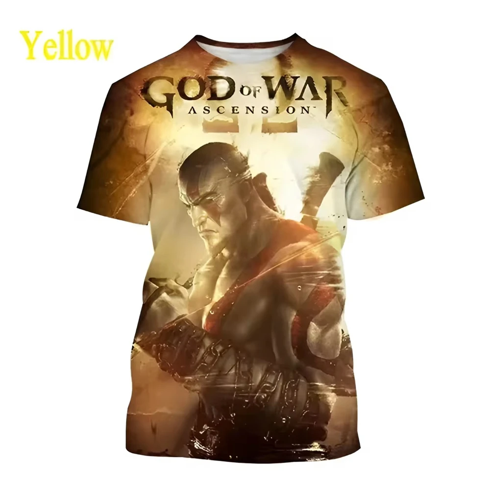 Hot Selling Graphic T-shirt for Men God of War Kwetos 3D Print Men's T-shirts Summer Fashion Round Neck Short Sleeved Tees Tops