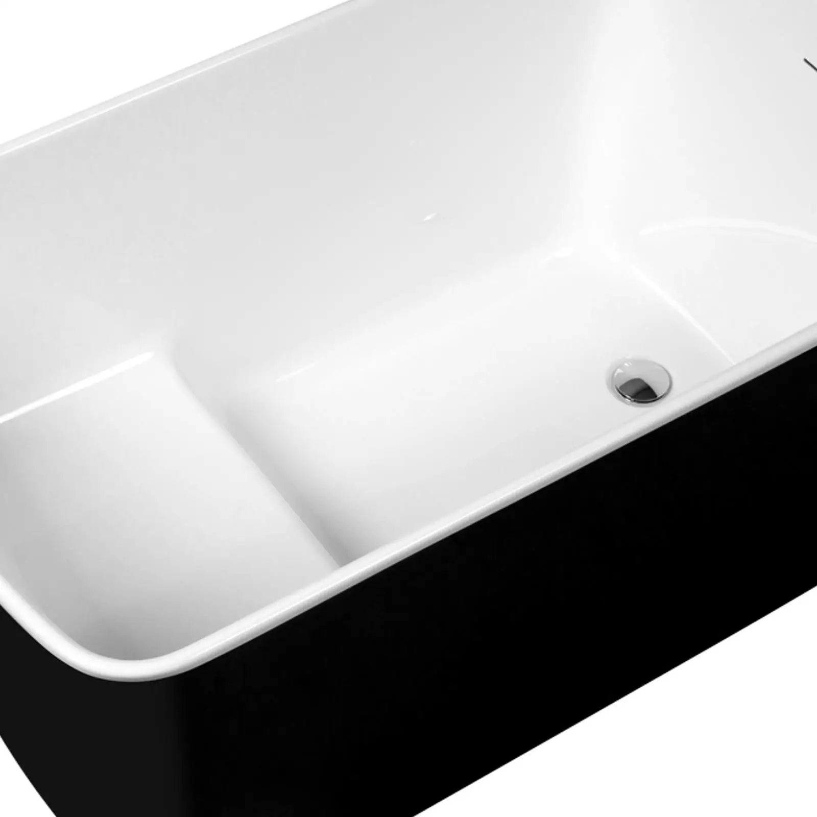 حوض استحمام أكريليك قائم بذاته مقاس 49 بوصة × 28 بوصة، ياباني مربع الشكل #5