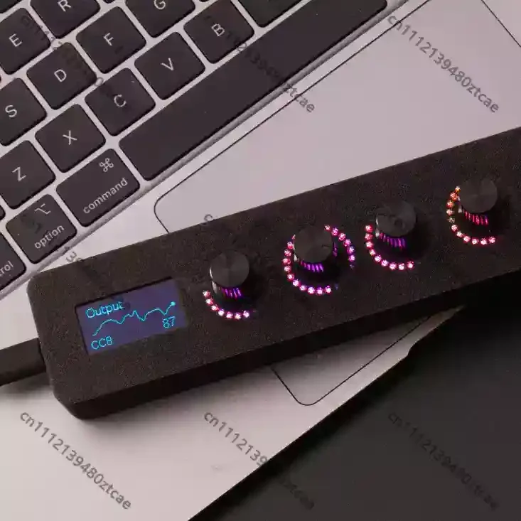 Infinite Knob MIDI Controller With LED Ring 16 Presets 128 Channel CC Control Audio DAW Mixing Surface