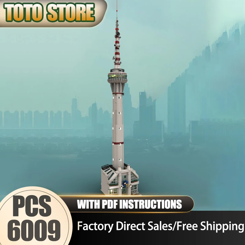 

City Street View Moc Building Bricks Modular TV Tower Building Technology Modular Blocks Gifts Christmas Toys DIY Set Assembly