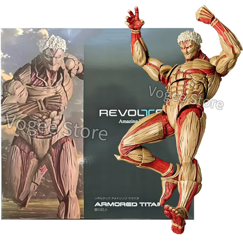 

Kaiyodo Attack on Titan Armored Titan Eren Jaeger Revoltech Yamaguchi Аниме Фигурка Фигурка ПВХ Подвижная модель Ko Игрушка в подарок