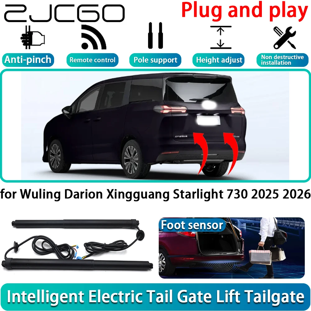 ZJCGO for Wuling Darion Xingguang Starlight 730 2025 2026 Electric Powered Tailgate Power Liftgate Automatic Tailgate System