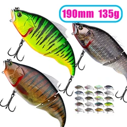 135g Big Vatalion Lures Hard Baits 2 Jointed Bass Crankbait Artificial Hard Bait Floating Wobbler Trout VIB Fishing Vibration