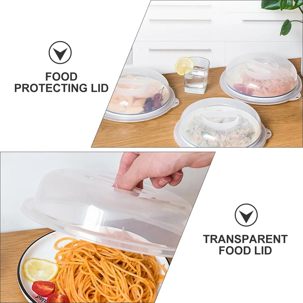 

1Pcs Food Cover Premium Heat-Resistant Transparent Lid for Microwave Oven Dish Plate Protection Keep Food Fresh Splatter Proof