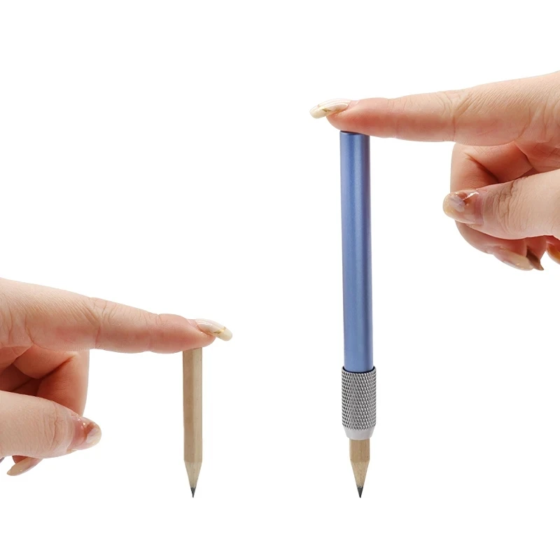 Extensor de lápiz en espiral de un solo cabezal de Metal, herramientas de pintura para estudiantes de arte, papelería escolar, 1 unidad