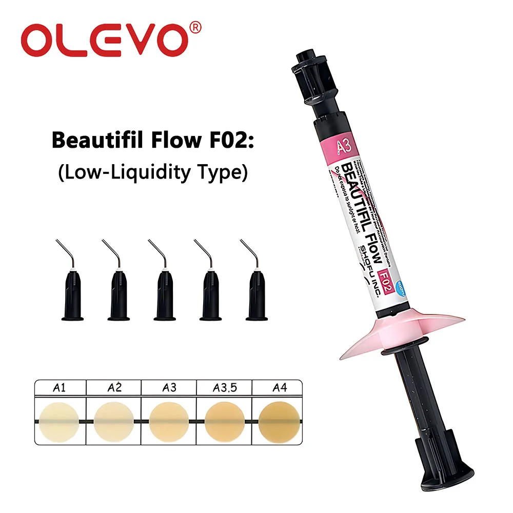 مواد راتينج الأسنان 2 جرام/قطعة علاج الضوء مركب الراتنج نانو السائل تدفق جميل F02 F10 طب الأسنان ملء استعادة الأسنان #2