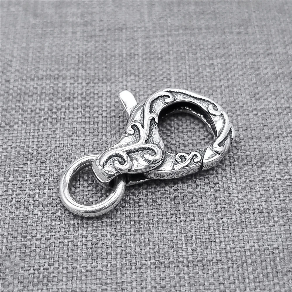 

Sterling Silver Vintage Style Floral Lobster Claw Clasp 925 Silver Trigger Clasp Bracelet Necklace