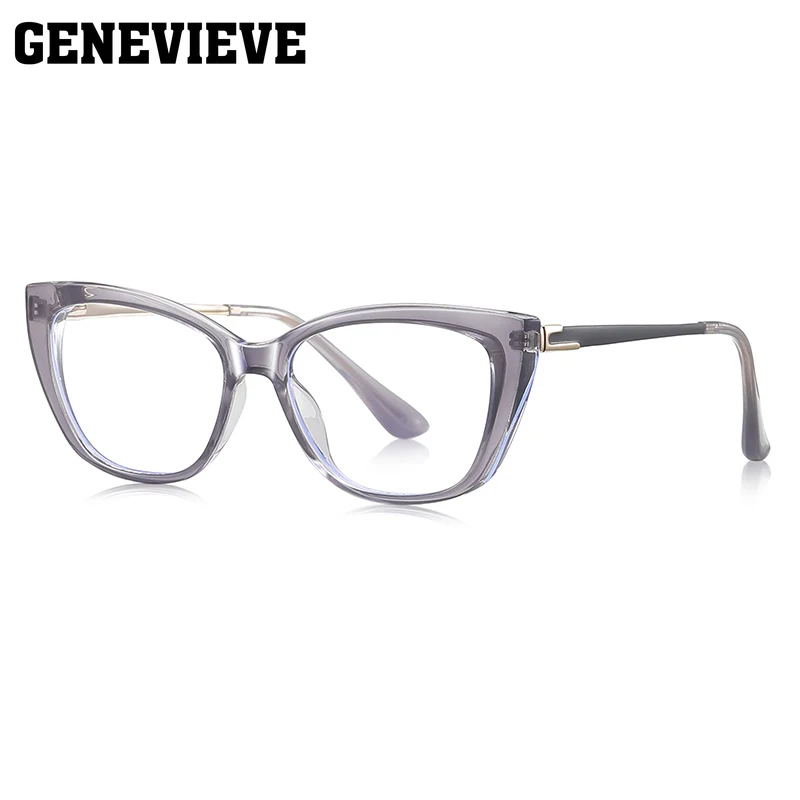 GENEVIEVE جديد عين القطة تصميم شخصي بسيط نظارات الضوء الأزرق المضادة للضوء الأزرق وصفة طبية قابلة للتخصيص LS227 #6